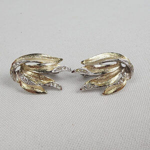 Vintage Butler Silver & Gold Stud Earrings